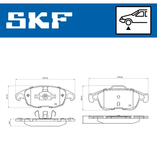 Sada brzdových platničiek kotúčovej brzdy VKBP 80005 /SKF/ - obr. 4