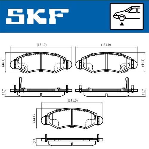 Sada brzdových platničiek kotúčovej brzdy SKF VKBP 80500 A - obr. 1