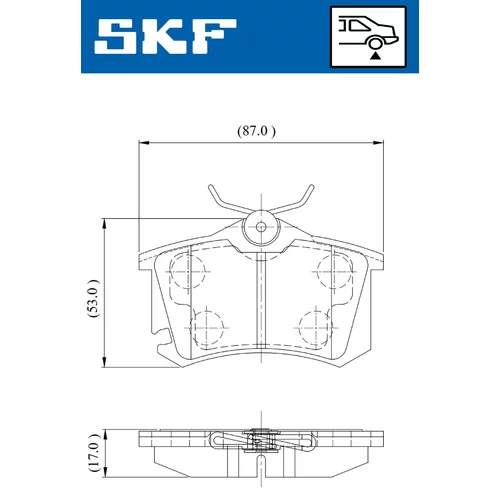 Sada brzdových platničiek kotúčovej brzdy SKF VKBP 90440 E - obr. 2