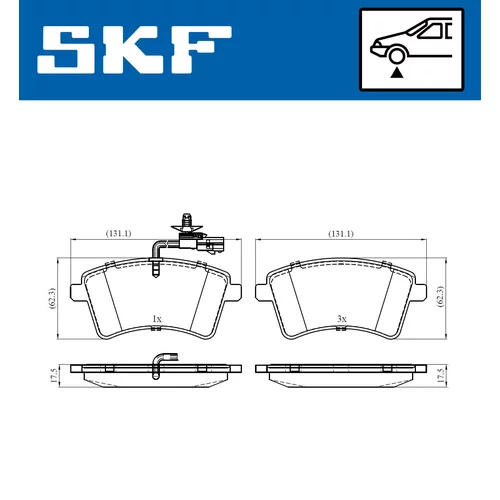 Sada brzdových platničiek kotúčovej brzdy SKF VKBP 80326 E - obr. 1