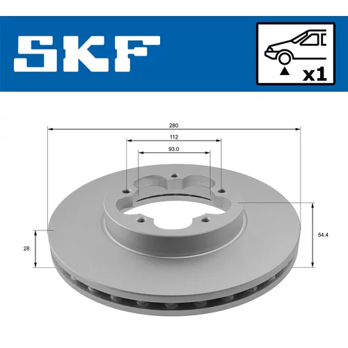 Brzdový kotúč SKF VKBD 80066 V1 - obr. 1