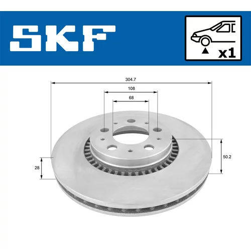 Brzdový kotúč VKBD 80144 V1 /SKF/ - obr. 1