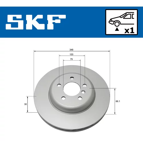 Brzdový kotúč SKF VKBD 80197 V1 - obr. 1