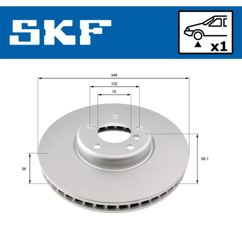 Brzdový kotúč VKBD 80484 V1 /SKF/ - obr. 1