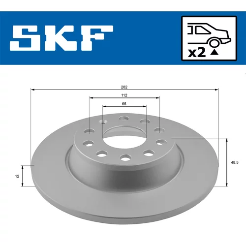 Brzdový kotúč SKF VKBD 90014 S2 - obr. 1