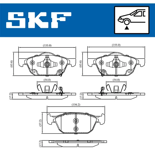 Sada brzdových platničiek kotúčovej brzdy SKF VKBP 80320 A - obr. 1