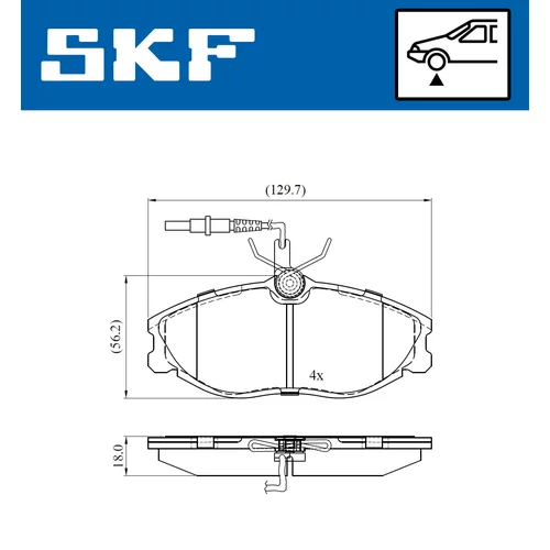 Sada brzdových platničiek kotúčovej brzdy VKBP 80477 E /SKF/ - obr. 1