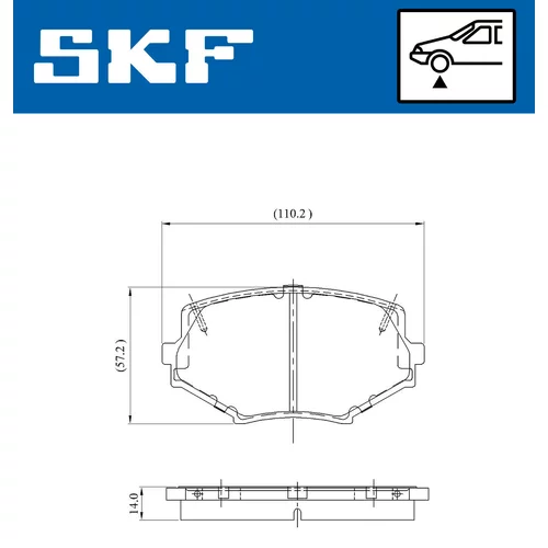 Sada brzdových platničiek kotúčovej brzdy VKBP 80564 A /SKF/