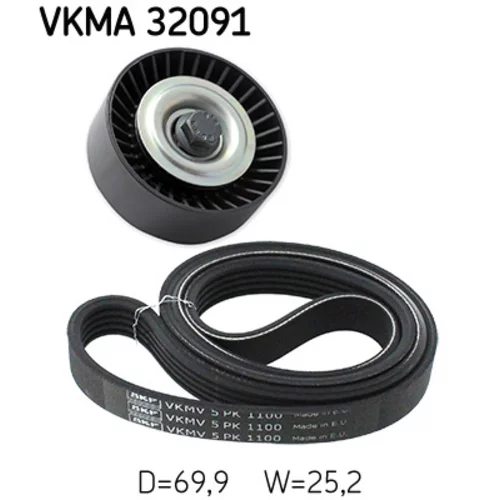 Ozubený klinový remeň - Sada SKF VKMA 32091