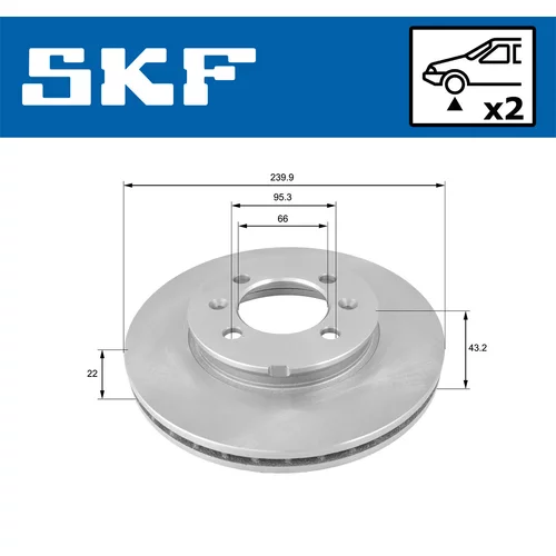 Brzdový kotúč SKF VKBD 80356 V2 - obr. 1