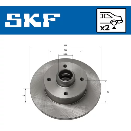 Brzdový kotúč VKBD 90105 S2 /SKF/ - obr. 1