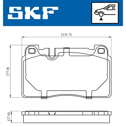 Sada brzdových platničiek kotúčovej brzdy SKF VKBP 80225 - obr. 1