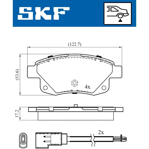 Sada brzdových platničiek kotúčovej brzdy SKF VKBP 90077 E - obr. 1