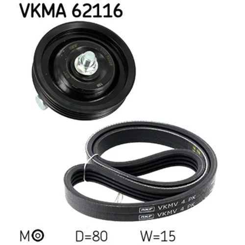 Ozubený klinový remeň - Sada SKF VKMA 62116 - obr. 1