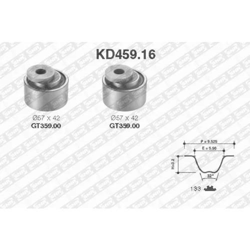 Sada ozubeného remeňa SNR KD459.16