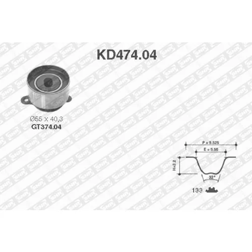 Sada ozubeného remeňa SNR KD474.04