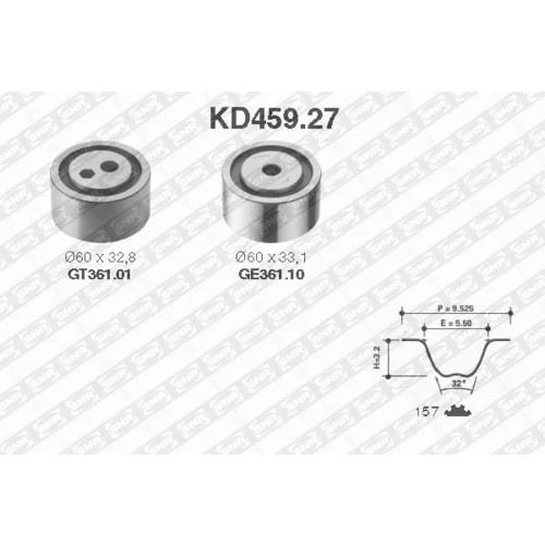 Sada ozubeného remeňa SNR KD459.27