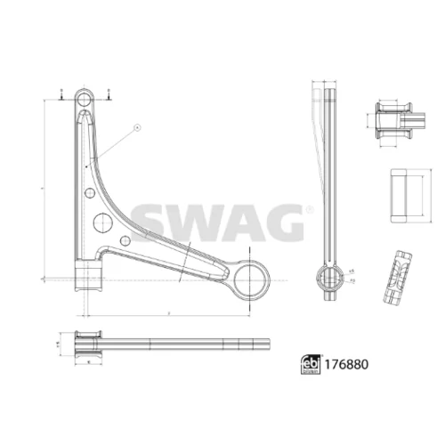 Rameno zavesenia kolies SWAG 33 10 3784 - obr. 1