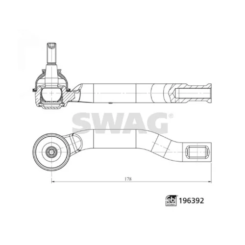 Hlava/čap spojovacej tyče riadenia SWAG 33 11 2150