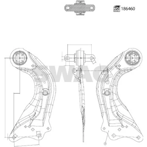 Rameno zavesenia kolies SWAG 33 11 0405