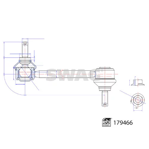 Tyč/Vzpera stabilizátora SWAG 33 10 4920 - obr. 1