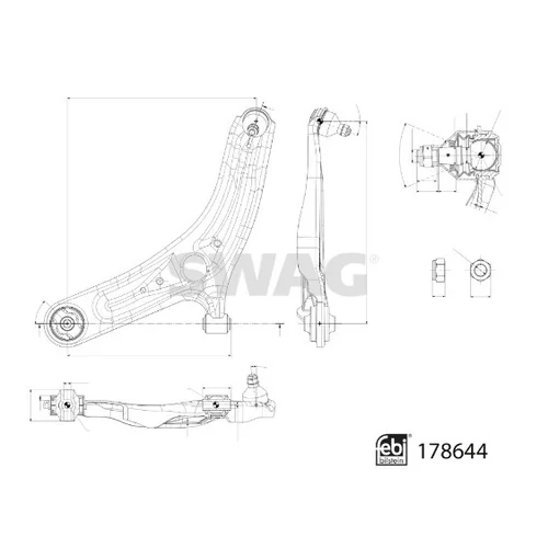 Rameno zavesenia kolies 33 10 6999 /SWAG/ - obr. 1