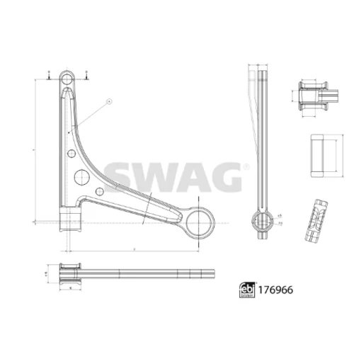 Rameno zavesenia kolies SWAG 33 10 3822 - obr. 1