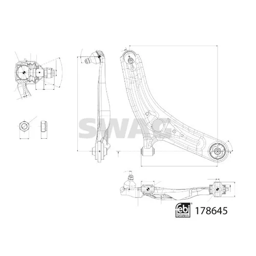 Rameno zavesenia kolies 33 10 6998 /SWAG/ - obr. 1