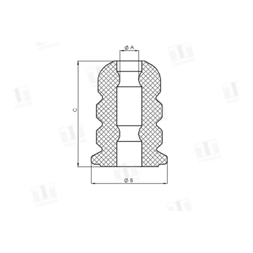 Doraz odpruženia TED56210 /TEDGUM/ - obr. 3