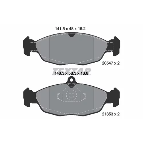 Sada brzdových platničiek kotúčovej brzdy TEXTAR 2054701