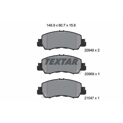 Sada brzdových platničiek kotúčovej brzdy TEXTAR 2094901