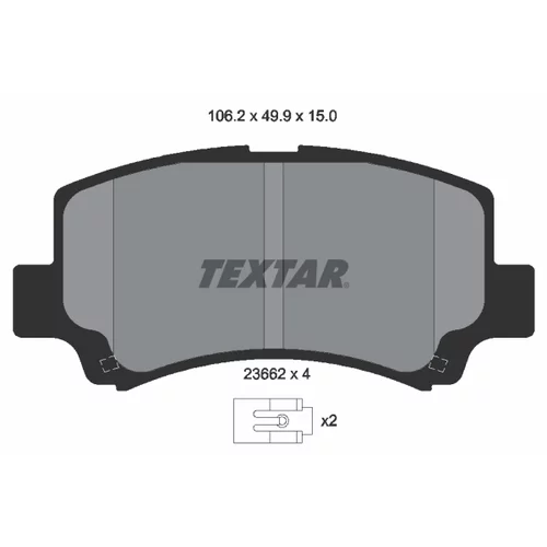 Sada brzdových platničiek kotúčovej brzdy TEXTAR 2366201