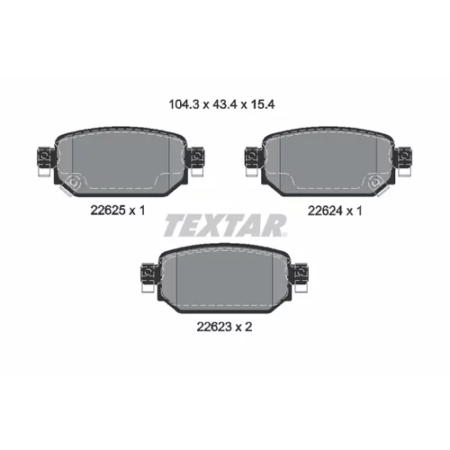 Sada brzdových platničiek kotúčovej brzdy TEXTAR 2262301