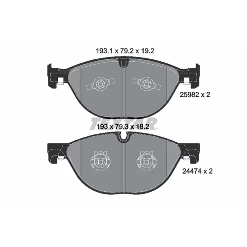 Sada brzdových platničiek kotúčovej brzdy TEXTAR 2598201
