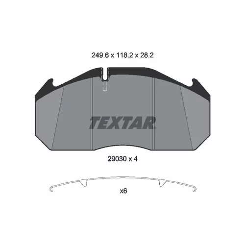Sada brzdových platničiek kotúčovej brzdy TEXTAR 2903007 - obr. 1