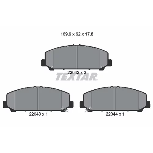 Sada brzdových platničiek kotúčovej brzdy TEXTAR 2204201