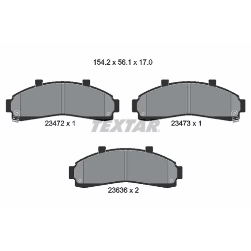 Sada brzdových platničiek kotúčovej brzdy TEXTAR 2347201