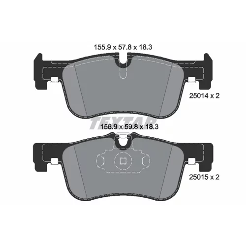Sada brzdových platničiek kotúčovej brzdy TEXTAR 2501401