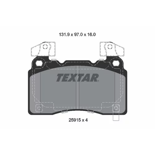 Sada brzdových platničiek kotúčovej brzdy TEXTAR 2591503