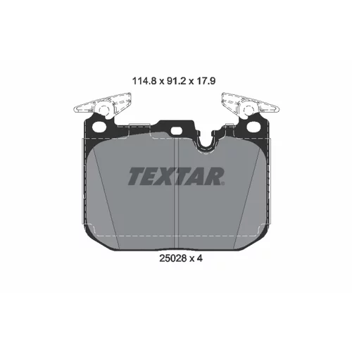 Sada brzdových platničiek kotúčovej brzdy 2502805 /TEXTAR/
