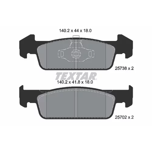 Sada brzdových platničiek kotúčovej brzdy TEXTAR 2573801