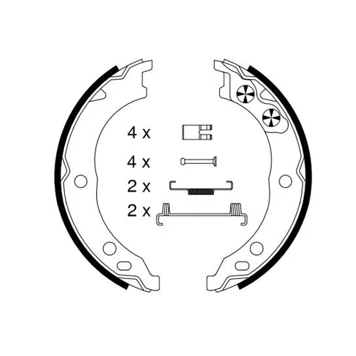 Sada brzd. čeľustí parkov. brzdy TEXTAR 91064800