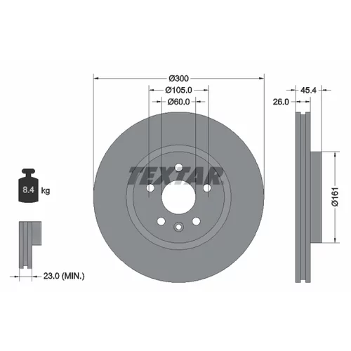 Brzdový kotúč 92277205 /TEXTAR/