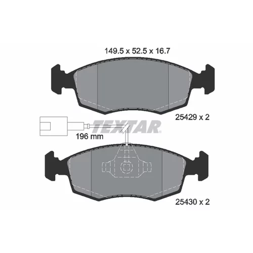 Sada brzdových platničiek kotúčovej brzdy TEXTAR 2542901