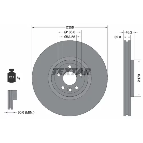 Brzdový kotúč 92308105 /TEXTAR/