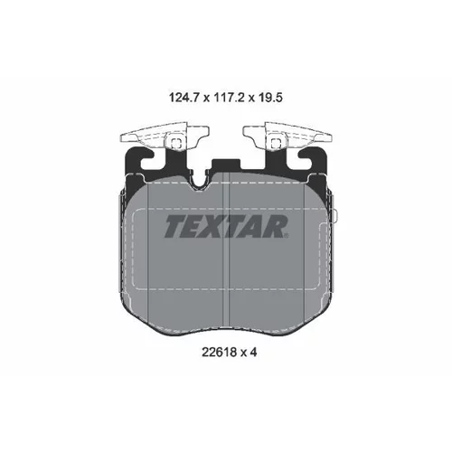 Sada brzdových platničiek kotúčovej brzdy TEXTAR 2261801