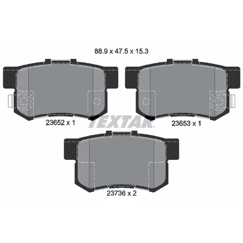 Sada brzdových platničiek kotúčovej brzdy TEXTAR 2365201