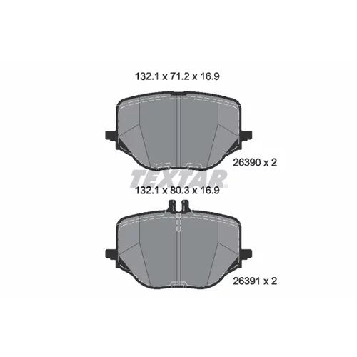 Sada brzdových platničiek kotúčovej brzdy TEXTAR 2639001