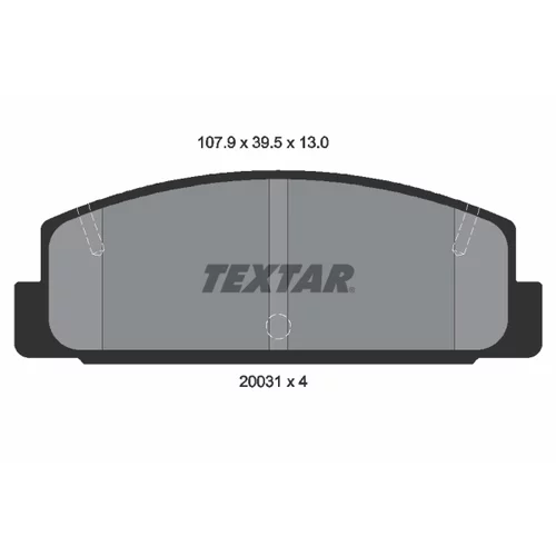 Sada brzdových platničiek kotúčovej brzdy 2003101 /TEXTAR/