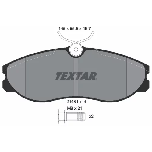 Sada brzdových platničiek kotúčovej brzdy TEXTAR 2148101